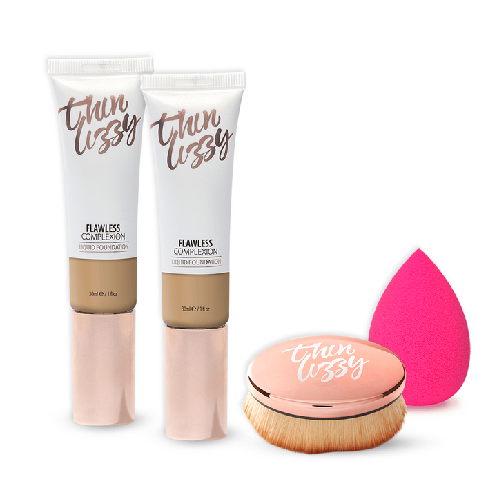 Flawless Complexion Liquid Foundation BOGOF + Blurring Brush + Blending Sponge