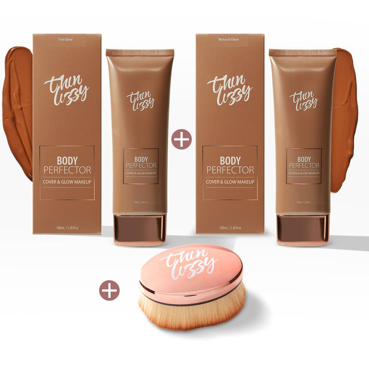 Body Perfector Cover & Glow Makeup - Buy One Get One Free! + Free Blurring Brush