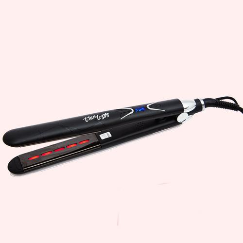 Black crystal hair top straightener