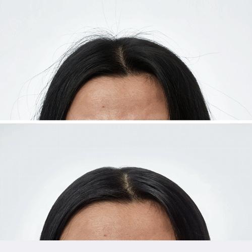 Thin Lizzy Hair Smooth Wand Before and After - Hair Down
