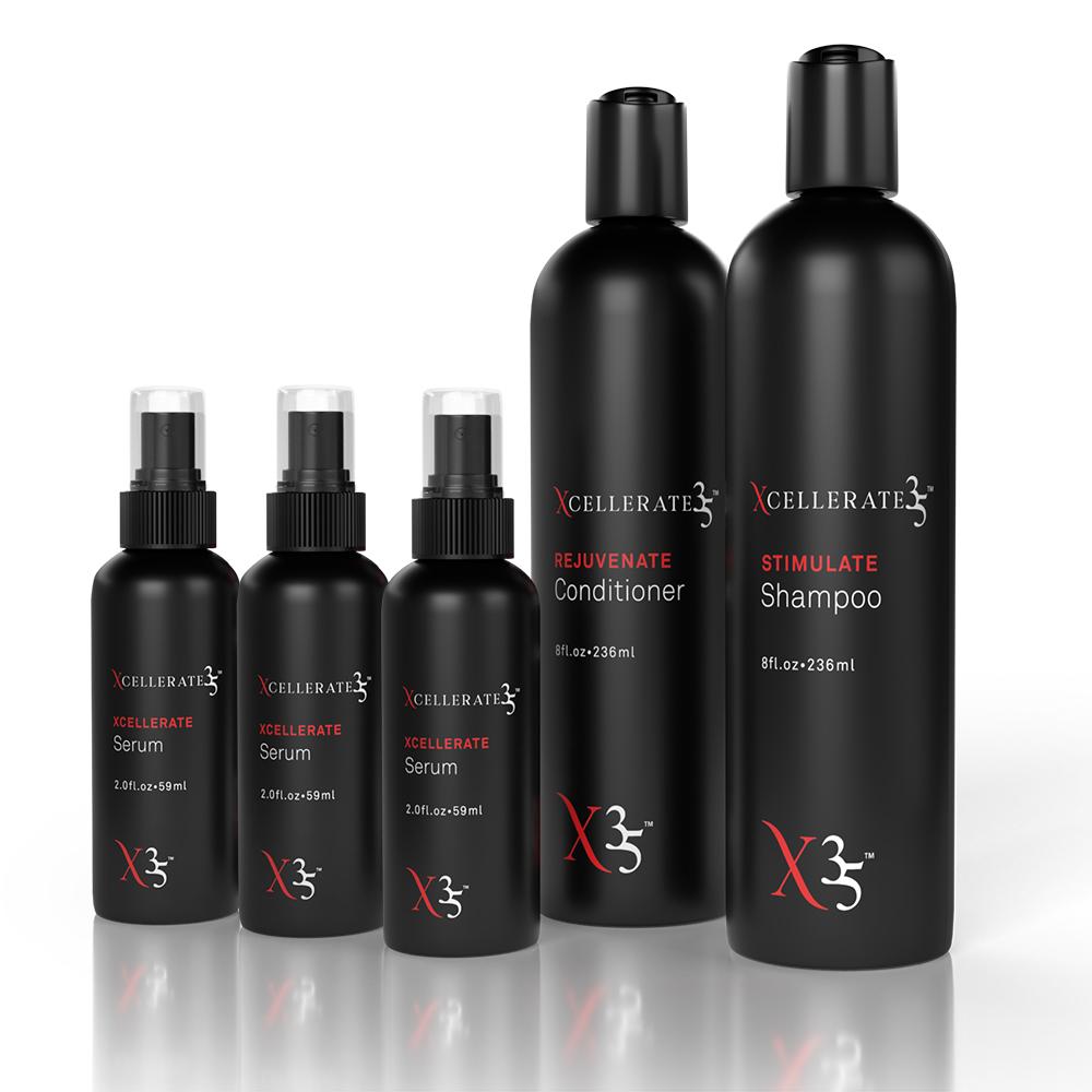 Xcellerate35 - Shampoo + Conditioner + Serum + 2 Free Serums