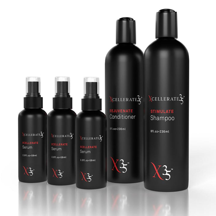 Xcellerate35 - Shampoo + Conditioner + Serum + 2 Free Serums